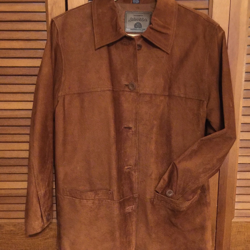 Suede leather jacket